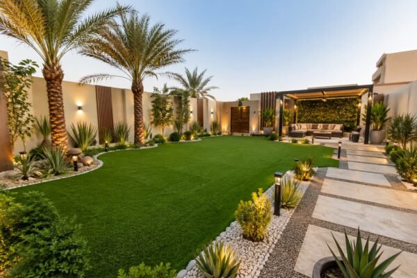 تصميم حديقة منزلية في الرقة