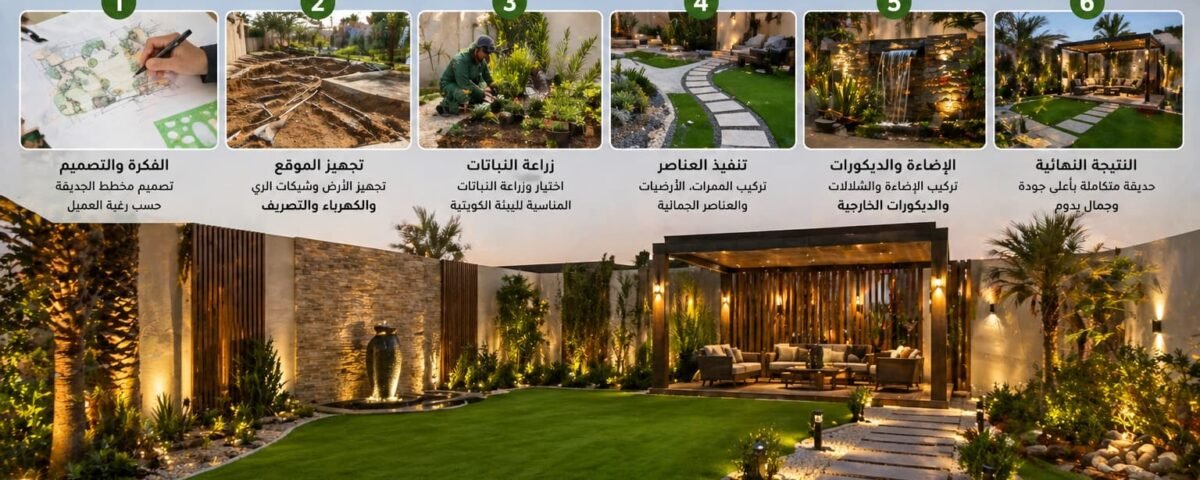 تنسيق حدائق الرقة من الفكرة للتنفيذ