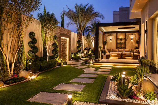 حديقة عائلية عصرية بالمقوع