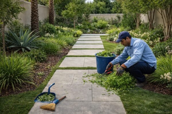 عامل صيانة حدائق في العقيلة
