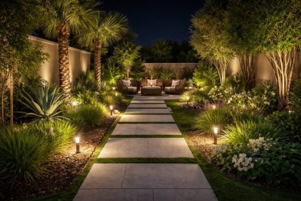 حديقة مضاءة في العقيلة