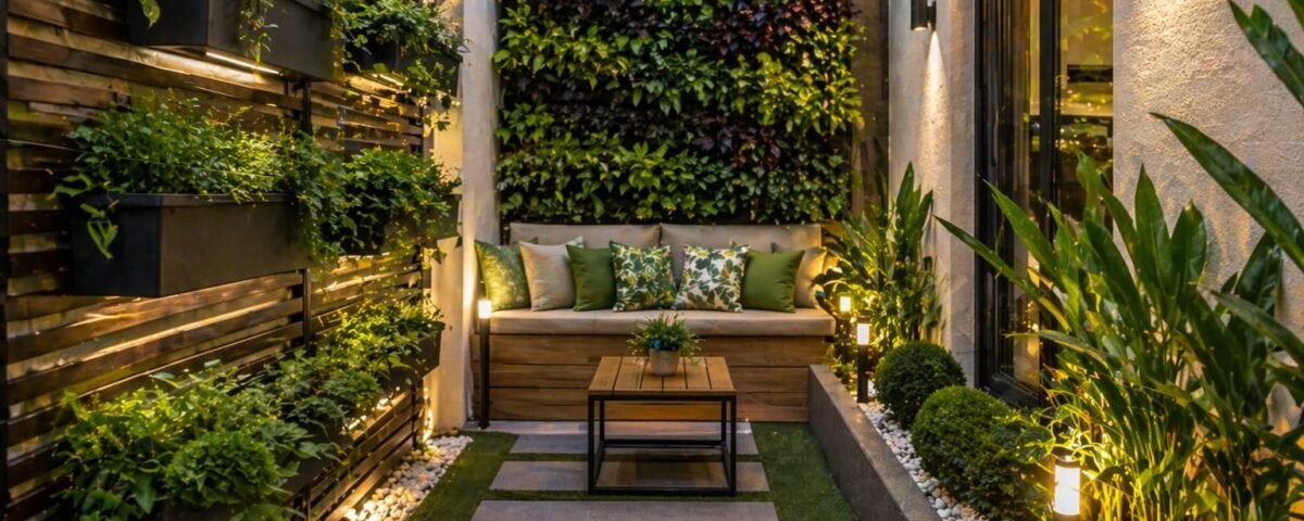 تنسيق حدائق أمغرة حلول مبتكرة للمساحات الضيقة جدًا بالكويت