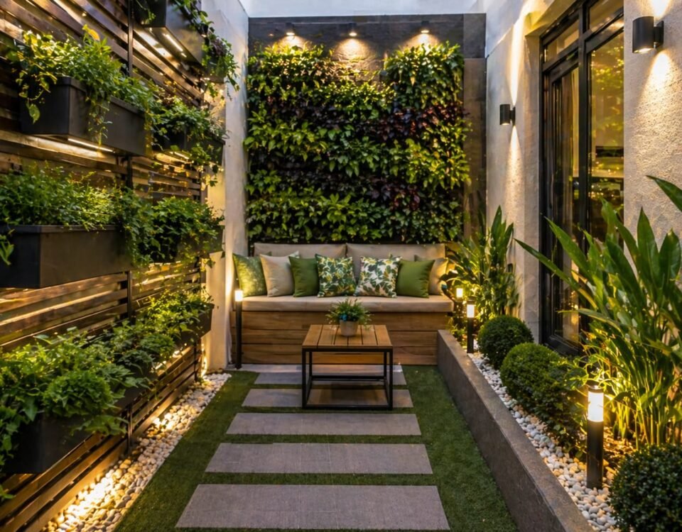 تنسيق حدائق أمغرة حلول مبتكرة للمساحات الضيقة جدًا بالكويت