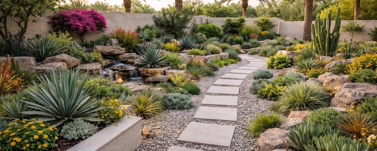 تنسيق حدائق الشرق بتصميم يتحمل الملوحة