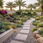 تنسيق حدائق الشرق بتصميم يتحمل الملوحة