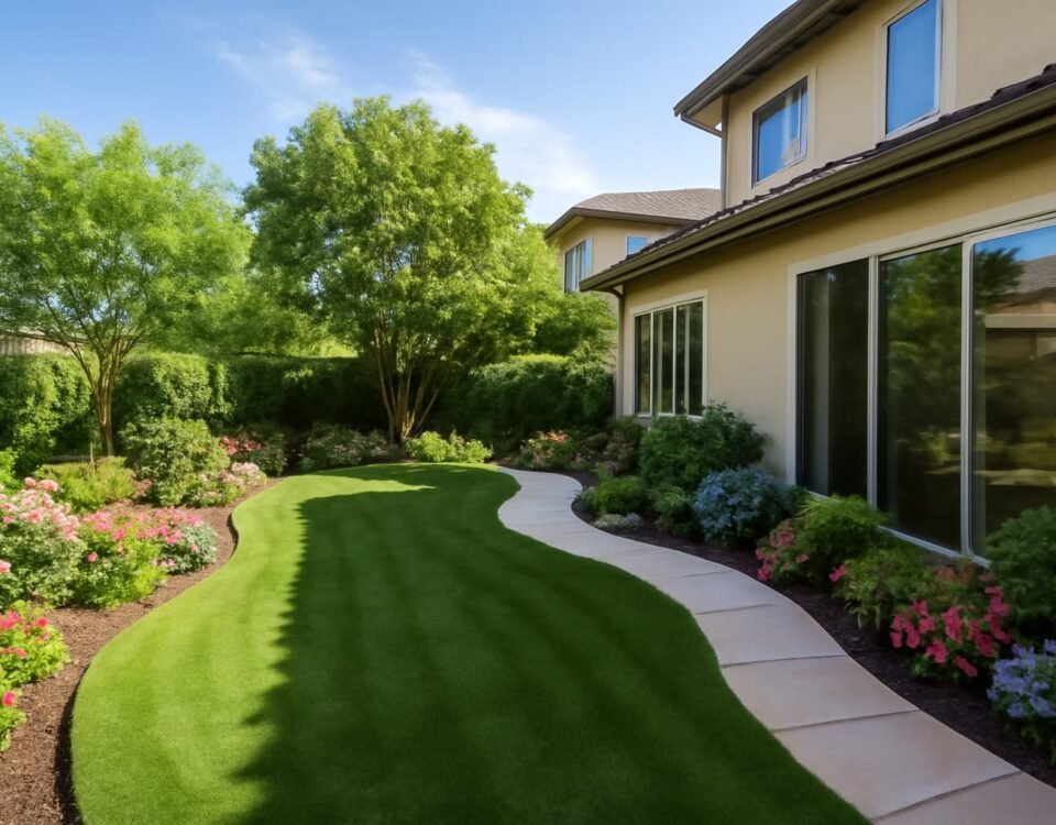 حديقة منزلية جميلة ومنسقة في صباح سالم بالكويت