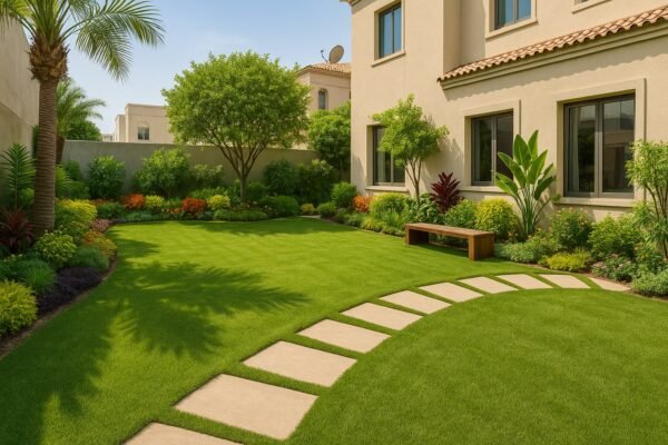 حديقة منسقة داخل منزل في حولي بالكويت