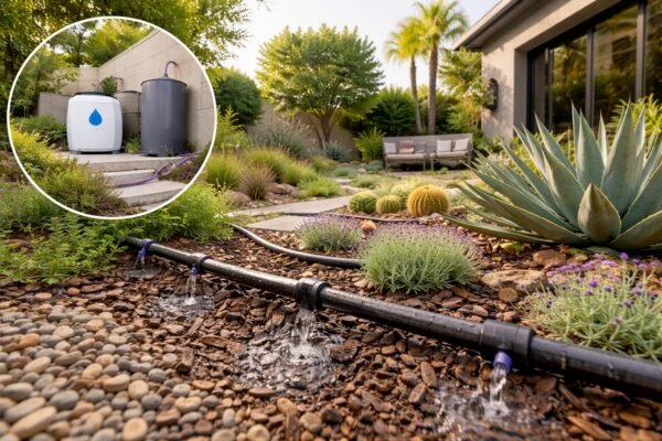 نظام ري حديث باستخدام مياه معاد تدويرها في حديقة بالكويت