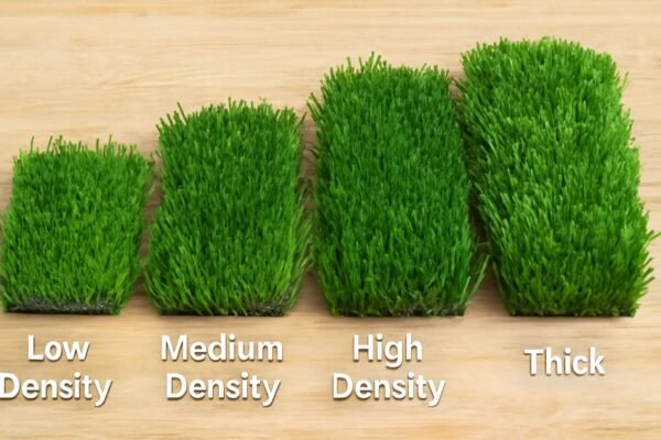 مقارنة بين أنواع الثيل الصناعي المختلفة حسب الكثافة والسمك.