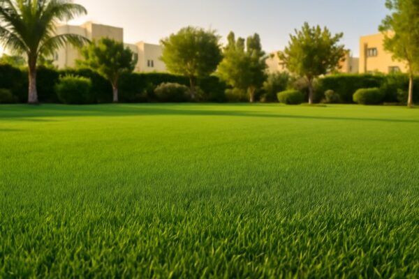 منظر طبيعي لحديقة مع ثيل صناعي في الكويت