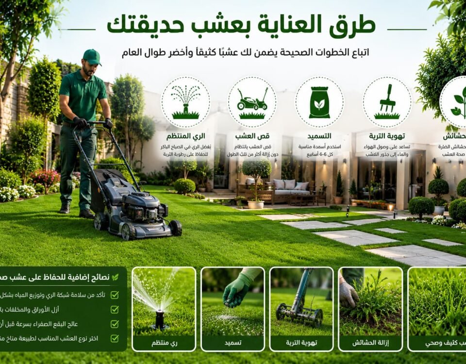 طرق العناية بعشب حديقتك
