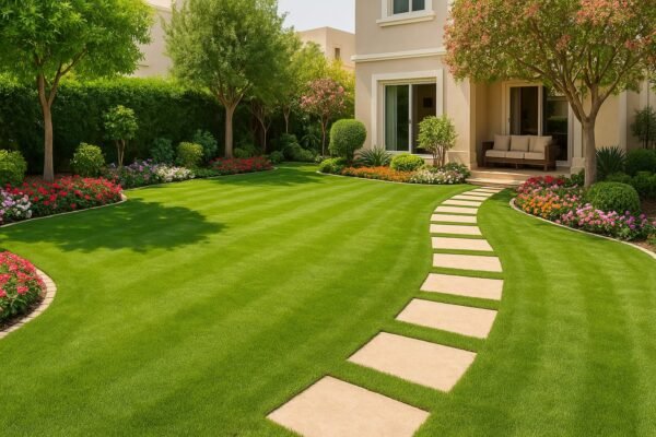 حديقة منزلية في أبو فطيرة بتصميم عصري