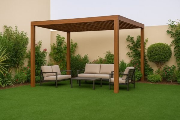 جلسة خارجية أنيقة في حديقة الصليبيخات بالكويت