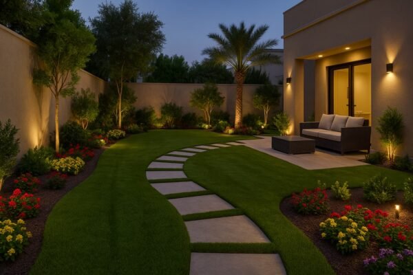 حديقة منزلية فخمة في سلوى بالكويت بتصميم حديث