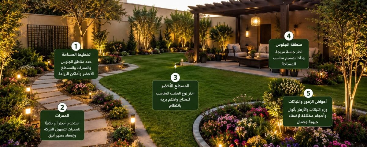 كيفية ترتيب الحديقة المنزلية