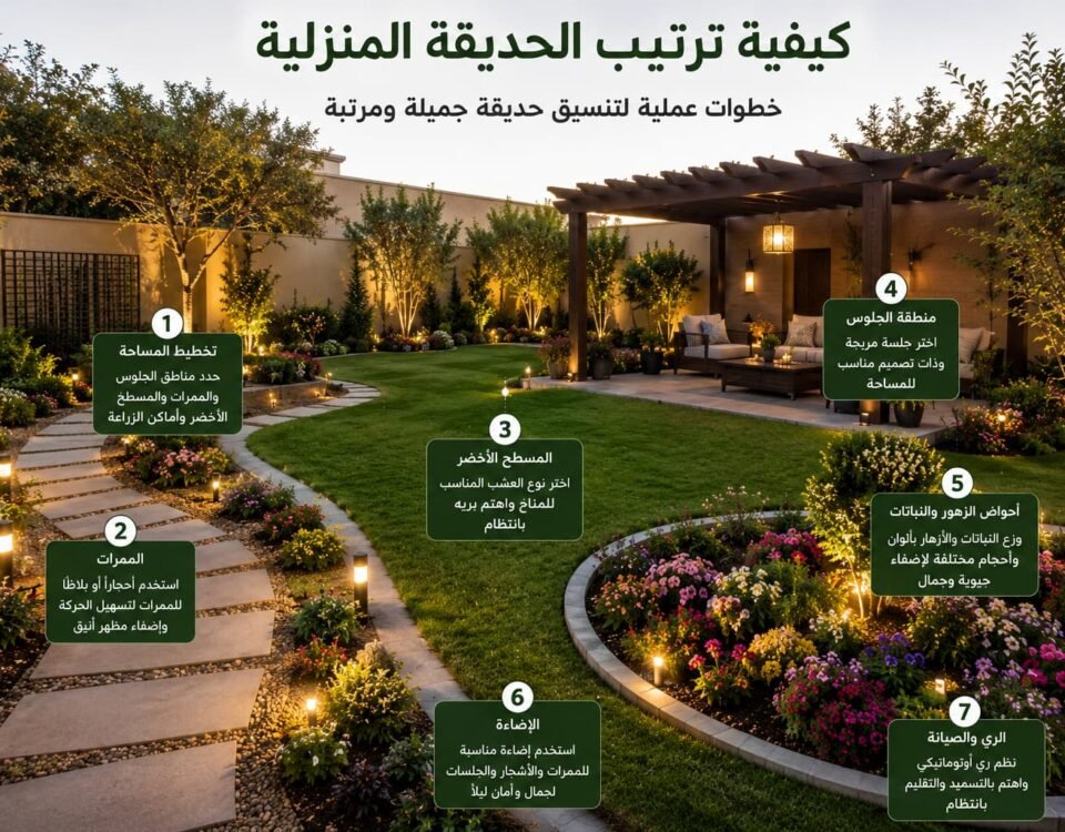 كيفية ترتيب الحديقة المنزلية