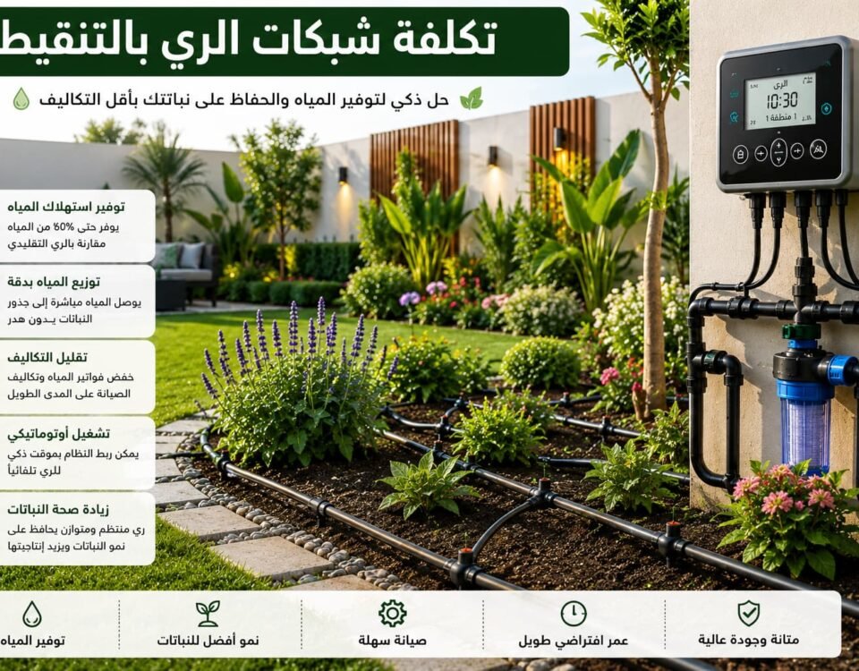 تكلفة شبكات الري بالتنقيط الحديثة
