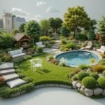 تصميم حدائق 3D بالكويت